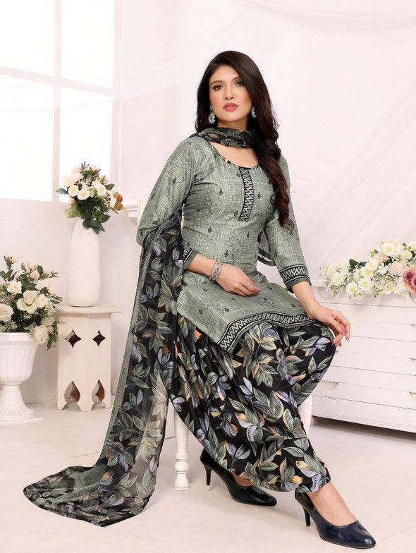 YASHIKA Unstitched Crepe Salwar Suit Material Printed