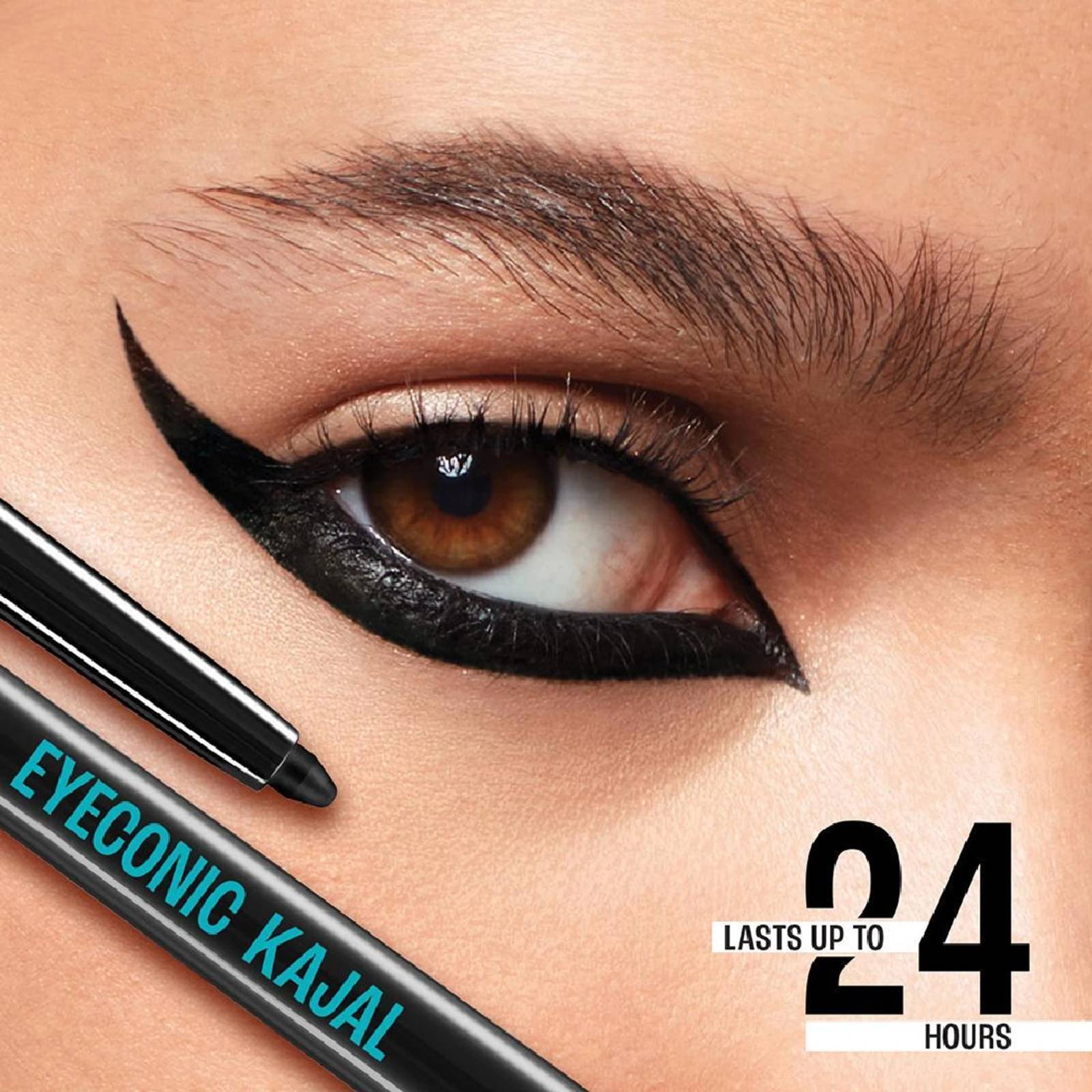 Lakmé 9 to 5 Eyeconic Kajal Twin Pack, lasts upto 24hrs PO2 (Deep Black, 0.7 g)