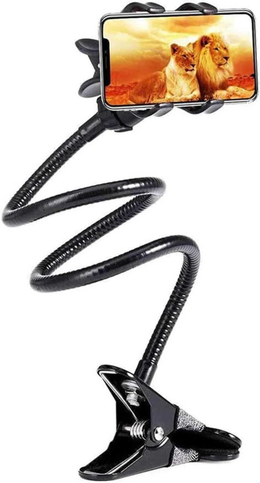 smarto Universal Mobile Lazy Stand Gooseneck Flexible Holder Clamp for Bed Use Mobile Holder